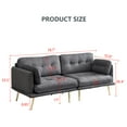 thumbnail image 7 of 78.7''W Modern Accent Sofa, Comfy Sofa Couch with Solid Wood Frame, 3-Seater Tufted Sofa with Sturdy Metal Legs for Living Room, Bedroom, Apartment, Dark Grey, 7 of 7