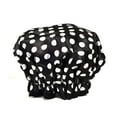 thumbnail image 2 of Wrapables® Trendy Satin Shower Cap, Black and White Dots, 2 of 4