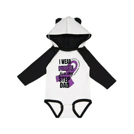 

Inktastic I Wear Purple For My Step Dad Cystic Fibrosis Awareness Gift Baby Boy or Baby Girl Long Sleeve Bodysuit