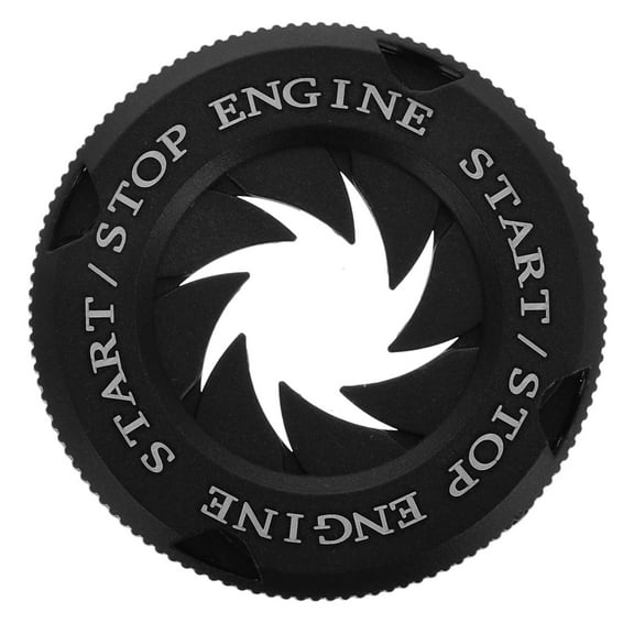 Rotary Push Start Button Cover with Stylish Red Aluminum Alloy Design for Protection Fits Most