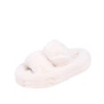 thumbnail image 1 of Pantuflas de felpa para mujer, estilo otoño e invierno, con doble tira, suela gruesa, cálidas, de algodón, para el hogar y la oficina, 1 of 6