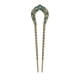 thumbnail image 1 of Pinza para el pelo estilo vintage con forma de U de metal y diamantes de imitación para moño, accesorio para la cabeza Azul, 1 of 9