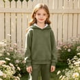 thumbnail image 6 of Xyant Kids Girls Boys Hoodies Cotton Long Sleeve Pullover Hooded Sweatshirts with Pocket (Green,8-10 Years), 6 of 7