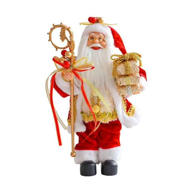 Adorno navideño de Papá Noel de pie para oficina y sala de estar. Estilo A