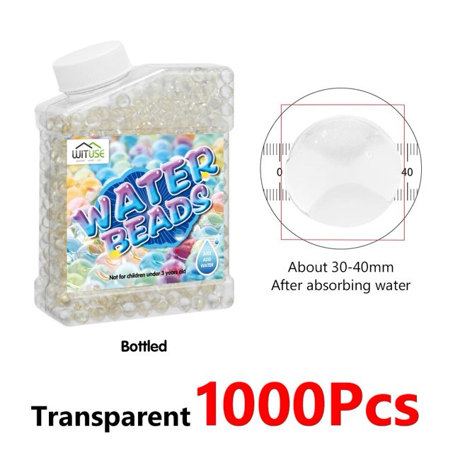 Bolas de hidrogel de cristal mágico para niños, 1 botella de barro transparente, juguete colorido, cuentas de agua para niños, flores que cultivan
