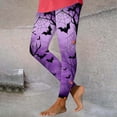 thumbnail image 6 of Yeaiivve Halloween Printed Leggings for Women Gradient SpiderWeb Bat Tight Pants Tummy Control Workout Legging Soft Comfy Stretchy Yoga Pant L, 6 of 6