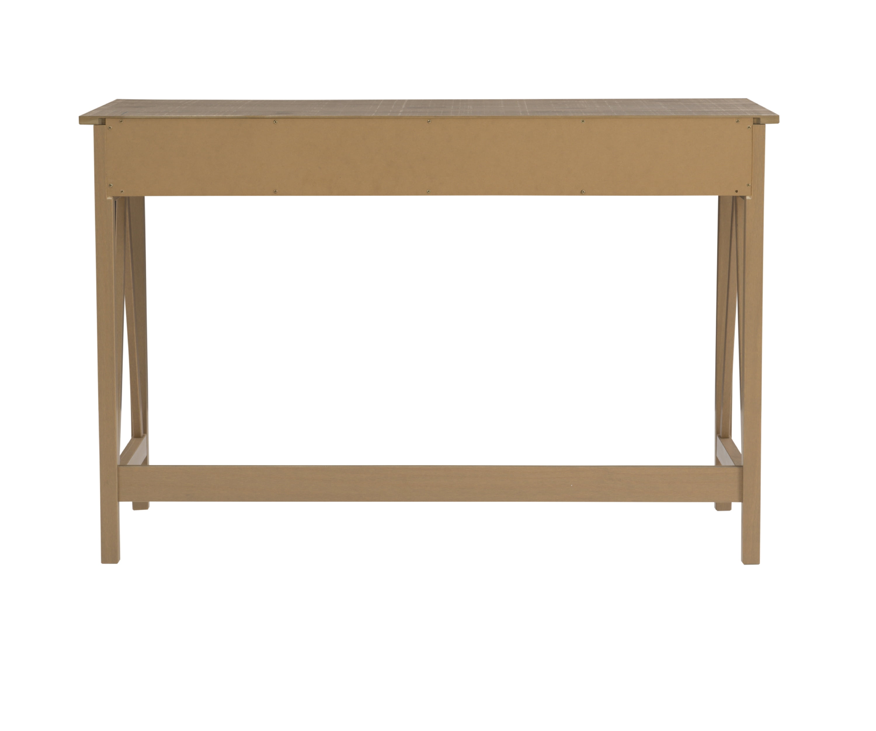 Linon Moreland Single Drawer Solid Wood Desk, Driftwood Finish