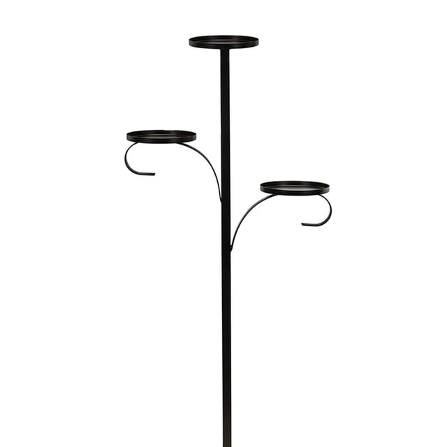 Wosthever Candelabro negro para la punta del árbol de Navidad, estante de aspecto retro único, copa del árbol de hierro duradero, fácil Kits de decoración para fiestas 60cm