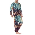 thumbnail image 2 of Naloa Western Style Bald Eagle Men’s Pajamas Set - Long Sleeve Button Down Sleep Shirt and Pajama Bottoms Sleepwear Set-XX-Large, 2 of 7