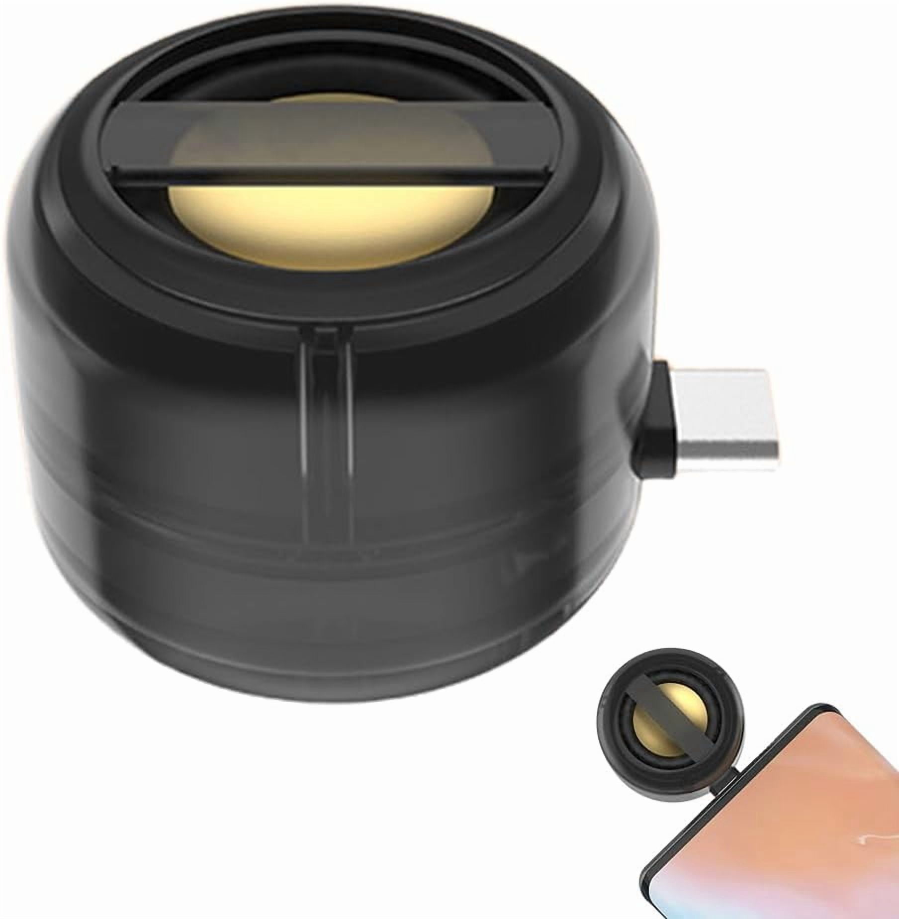 Portable 5X Speaker Amplifier–Plug & Play for Music/Calls, 2025 New Portable Speaker Mobile Phone Sound Amplifier with 3.5mm/Type-C for Smartphone Tablet Notebook (1Pc Black, 3.5mm)