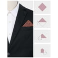 thumbnail image 3 of INSPIRE CHIC Men's Herringbone Textured Pocket Squares with Trim for Suits Formal Caramel One Size, 3 of 4