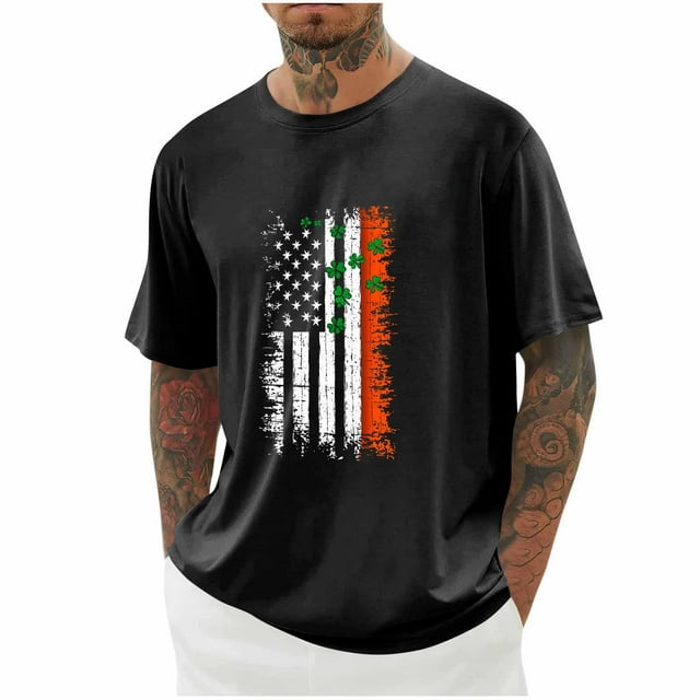 Tops para hombre, blusas y camisas de cuello redondo y manga corta para hombre, blusas casuales de moda con cuello redondo y manga corta para hombre, blusas para hombre
