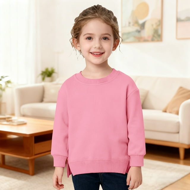 Chandail Décontracté pour Garçons et Filles, Doux, à Enfiler, pour Enfants, Confortable, Col Rond, pour Jeu Quotidien et École