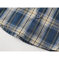 thumbnail image 4 of Emy Dola Little Boys Collared Button Down Shirt With Tie Set Toddler Boy School Uniform Shirt Tops Short Sleeve Plaid Blouse 2-8T, 4 of 6