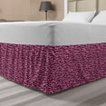 thumbnail image 1 of Safari Bed Skirt, Continuing Illustration of Animal Fur Skin Design Wavy Stripey Details, Elastic Bedskirt Dust Ruffle Wrap Around for Bedding Decor, 4 Sizes, Pink and Charcoal Grey, by Ambesonne, 1 of 2