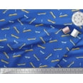 thumbnail image 2 of Soimoi Blue Cotton Duck Fabric Bow & Dragonfly Insect Printed Fabric 1 Yard 42 Inch Wide, 2 of 3