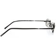 thumbnail image 3 of Clip-On ONLY - Oval Shape, for Metal Full Rim Frame - Prescription Eyeglasses RX, Shiny Silver, 3 of 4