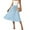 Blue, variant on Summer Skirts for Women Casual Solid Color Elastic High Waist Skirt Fashion Knee-Length Skirts with Drawstring Pocket Skirt Dress
