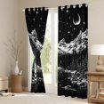 thumbnail image 3 of Homewish Galaxy Starry Night Blackout Curtains Set of 2 (52x84 Each),Natural Mountain Waterfall Window Curtains,White Black Curtains and Drapes For Men Women,Microfiber Bedroom Decor, 3 of 6