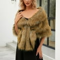 thumbnail image 5 of MSJUHEG Faux Fur Shawl,Shawls,Shawl Wraps,Pashmina Wraps,Formal Dresses,Luxurious Faux Superficial Knowledge Scarf Wrap Collar Shruging Gold One Size, 5 of 9