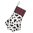 thumbnail image 3 of Dog Paw Decorative Socks 17x11.8in Top With A Strap Design For Easy Hanging For Festive Christmas Party Decorations Simple Cow-Print Pattern1_3, 3 of 8