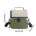 thumbnail image 3 of Green Insulated Lunch Bag Waterproof Freezable Cooler With Adjustable Shoulder Strap Large Capacity Picnic Food Container Thermal Design For Work School, 3 of 6