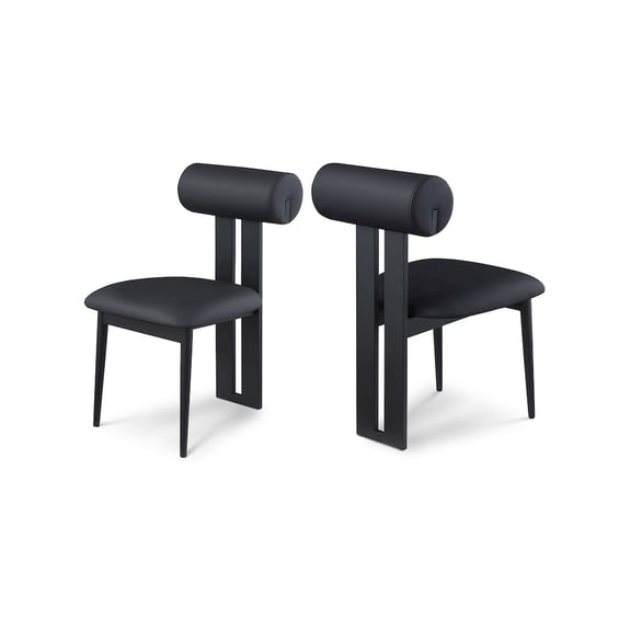 Meridian Furniture Dario Black Vegan Leather Dining Chair (Set of 2)