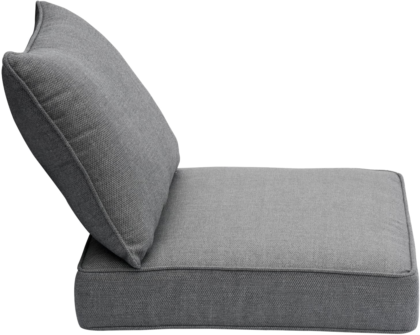 Ovios Back and Seat Cushion Set for Outdoor Furniture, 2-Piece Replacement Cushions for Deep Seating Patio Chair, Outside Pads for Porch, Deck and Garden Seats