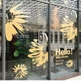 thumbnail image 2 of Sunflower Wall Decal for Window Glass storefront Floral Window Sticker for Shop and Bathroom Mirror black, 2 of 3