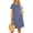 Dot, variant on Women's Round Neck Flounce Sleeve Dress with Pockets 65% Polyester 30% Viscose 5% Elastane Ideal for Casual Wear