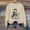 Khaki, variant on BXJX Women's Round Neck Christmas Print Sweatshirt- Loose Fit Casual Winter Holiday Christmas Pullover Tops Green Size XL