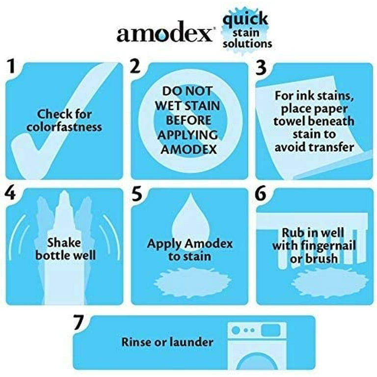  Amodex Brush for Ink & Stain Remover, Use with Stain Remover to  Clean Marker, Ink, Crayon, Pen, Makeup from Furniture, Skin, Clothing,  Fabric, Leather : Health & Household