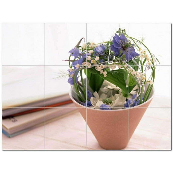 Flower Photo Ceramic Tile Mural Kitchen Backsplash Bathroom Shower 404861-S43