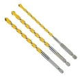 thumbnail image 6 of 3pcs Masonry Drill Bits Set Tungsten Carbide For Masonary Concrete BriFor CK Stone, 6 of 12