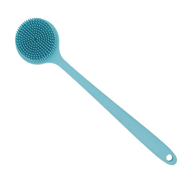 Depurador corporal de silicona, Depurador de espalda de mango largo para ducha, Depurador de ducha de cepillo de cuerpo de silicona para el cuerpo, Exfoliante corporal de cepillo de espalda de ducha (Azul) Sailing Electrónica