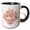 Black/White, variant on 3drose, Pretty Image of Watercolor Heart Town Illustration, 11oz Two-tone Red Mug