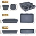 thumbnail image 4 of Organizador de cajones, organizador de compartimentos de cajones, caja de almacenamiento multifuncional, organizador para cajones, 8 cajas de almacenamiento para escritorio de cocina, tocador brillar Electrónica, 4 of 5