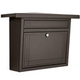 thumbnail image 1 of ARCHITECTURAL MAILBOXES 2427RZ-10 Frank Lloyd Wright Collection Wallmount Mailbox, Medium, Rubbed Bronze, 1 of 1