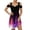 C-Hot Pink511, variant on DHFJKG Summer Dresses For Women Casual Printed Mini Dress V Neck Off The Shoulder Short Sleeve Flowy A-Line Sundress Versatile Dresses
