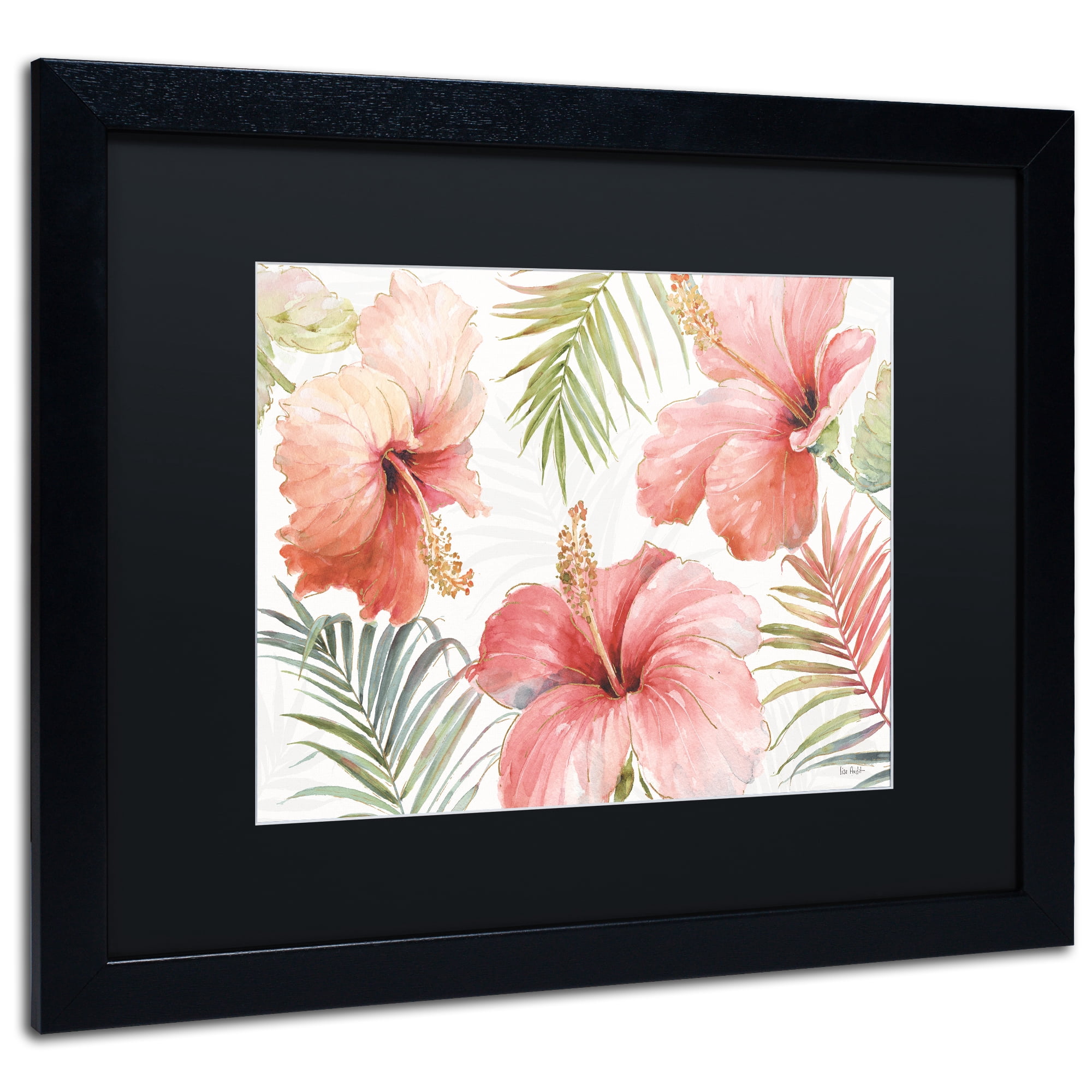 Lisa Audit 'Tropical Blush I' Matted Framed Art