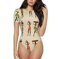 thumbnail image 2 of Picia African Women Womens One Piece Swimsuits Modest Tummy Control Bathing Suits Lace Up Slimming Swim Suit-Large, 2 of 9