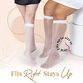 thumbnail image 4 of CAILDANL Silky Toes Sheer Knee High Stockings for Women, 6 Pairs Nylon Trouser Socks, 4 of 7