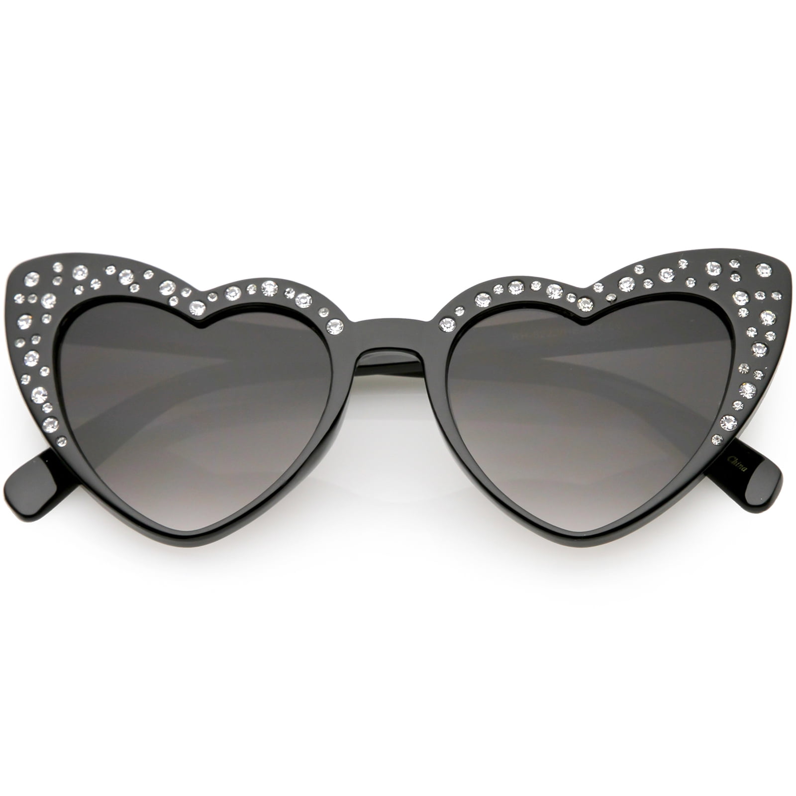 sunglasses with heart rhinestone