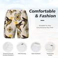 thumbnail image 5 of Lsque Mens Swim Trunks Yellow Flowers Hummingbird Pattern - Bathing Suit Compression Liner - Beach Swim Shorts Swimwear - (S-3XL) - Stretch Quick Dry -Large, 5 of 9