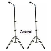 2 Pack Zenison Heavy Duty 5' Chrome Cymbal Stands Anti Skid Feet Durable