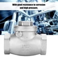 thumbnail image 4 of 1In Swing Check Valve en Acier Inoxydable Swing Check Valve Argent 1" Dn25 en Acier Inoxydable à Sens Unique Swing Check Valve Filetage Femelle Wog 200Psi, 4 of 8