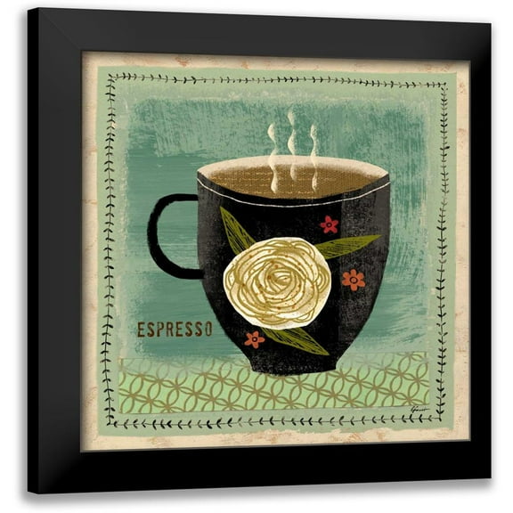 Faust, Richard 12x12 Black Modern Framed Museum Art Print Titled - Barrista Beauty 1