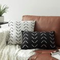 thumbnail image 2 of Set of 2 Boho Pillow Covers 16 x 16 inches White Square Pillow Covers with Black Arrows Print Polyester Blend Decorative Throw Pillow Covers Sofa Cushion Cases, 2 of 6