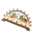 thumbnail image 1 of Kearding Navidad Santa Claus Puente de Iluminado LED Estatuilla Adorno Interior Decoración de Navidad Lámpara artesanal con pilas Kits de decoración para fiestas El alce viene Kearding HA043232-01, 1 of 6