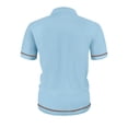 thumbnail image 5 of NIEWTR Mens T-Shirt lightWeight Knit Polo Sweater Short Sleeve Casual Collared Quarter Button Golf Shirts（Light Blue,2XL), 5 of 5